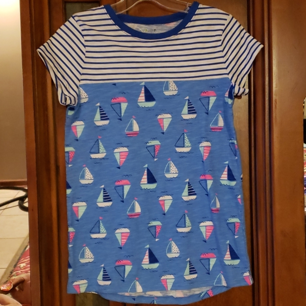 Jumping Beans T-shirt dress.  Size 7.